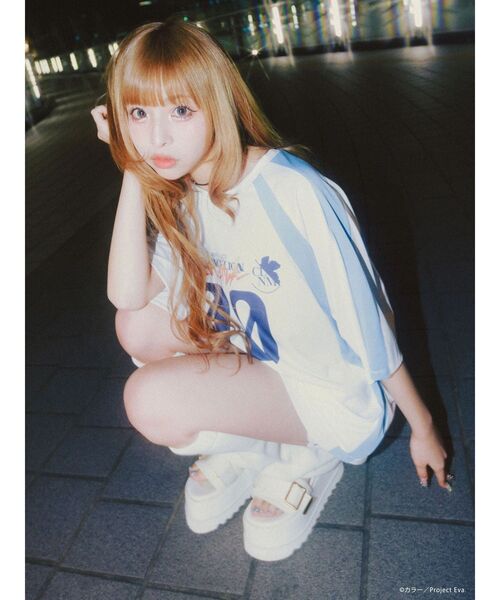 CALNAMUR（カルナムール）の「【新世紀エヴァンゲリオンコラボ】レイ アスカ ユニフォームTシャツ（Tシャツ/カットソー・レディース・ホワイト/レッド・FREE）」の8枚目の写真