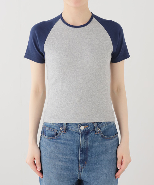 COOME（コーメ）の「【COOME/コーメ】 RAGLAN BABY SS TEE（Tシャツ/カットソー・レディース・チャコールグレー/ブラック・MEDIUM）」の11枚目の写真