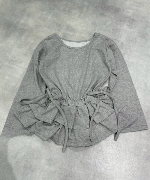 Never mind the XU / Chikashitsu+（ネバーマインド ザ エックスユー / チカシツプラス）の「【nmtc+】cancan mini one-piece / 【エヌエムティーシープラス】カンカンミニワンピース <着用動画あり>（ワンピース・レディース・グレー/ブラック・ONE SIZE）」の16枚目の写真