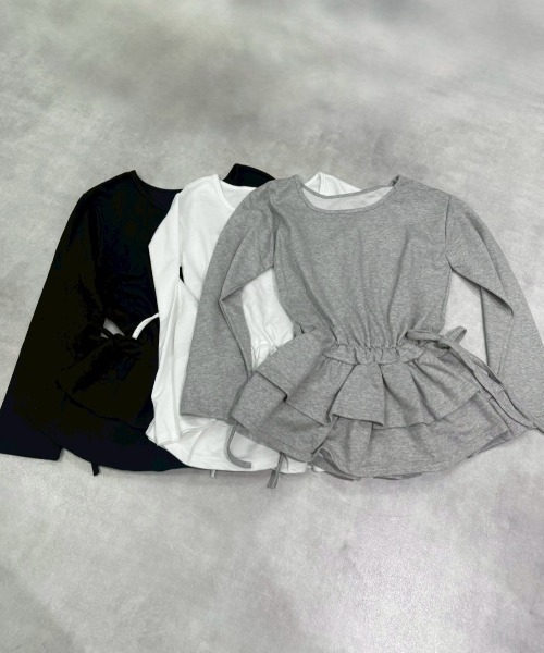 Never mind the XU / Chikashitsu+（ネバーマインド ザ エックスユー / チカシツプラス）の「【nmtc+】cancan mini one-piece / 【エヌエムティーシープラス】カンカンミニワンピース <着用動画あり>（ワンピース・レディース・グレー/ブラック・ONE SIZE）」の19枚目の写真