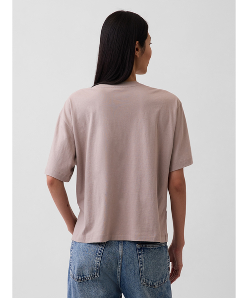 GAP(ギャップ)の「オーバーサイズ GAPロゴ チューニックTシャツ(Tシャツ/カットソー・レディース・ブラック/ベージュ/ホワイト/ピンク・XXS/XL/L/M/S/XS)」の11枚目の写真