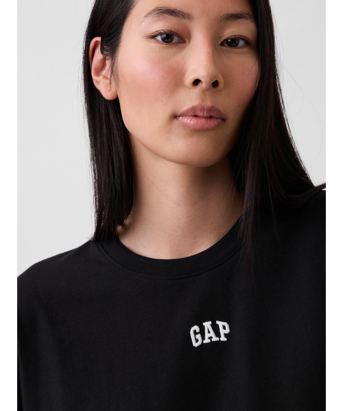 GAP(ギャップ)の「オーバーサイズ GAPロゴ チューニックTシャツ(Tシャツ/カットソー・レディース・ブラック/ベージュ/ホワイト/ピンク・XXS/XL/L/M/S/XS)」の13枚目の写真