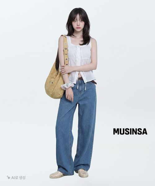 MUSINSA STANDARD WOMAN（ムシンサスタンダードウーマン）の「ウィメンズバーティカルテクスチャーボタンスリーブレストップ[ホワイト]（Tシャツ/カットソー・レディース・その他・X-SMALL/SMALL/MEDIUM/LARGE）」の8枚目の写真
