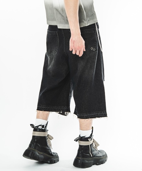 SHORT ROUND(ショートラウンド)の「SHORT ROUND/【26年春夏新作】パラシュートハトメショーツ(デニムパンツ・メンズ・ブラック系3/その他1/グレー・MEDIUM/LARGE)」の14枚目の写真