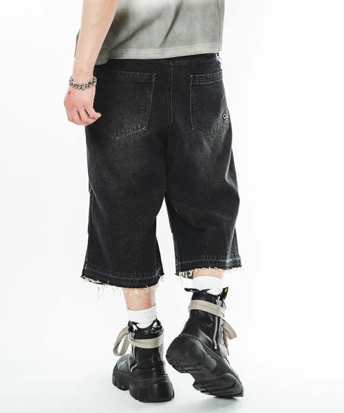 SHORT ROUND(ショートラウンド)の「SHORT ROUND/【26年春夏新作】パラシュートハトメショーツ(デニムパンツ・メンズ・ブラック系3/その他1/グレー・MEDIUM/LARGE)」の15枚目の写真