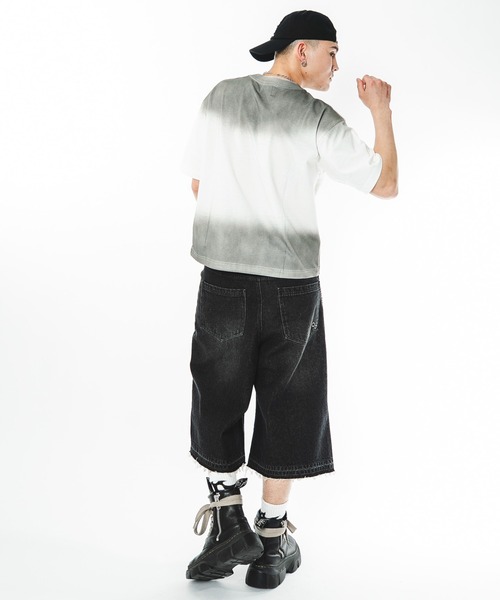 SHORT ROUND(ショートラウンド)の「SHORT ROUND/【26年春夏新作】パラシュートハトメショーツ(デニムパンツ・メンズ・ブラック系3/その他1/グレー・MEDIUM/LARGE)」の16枚目の写真