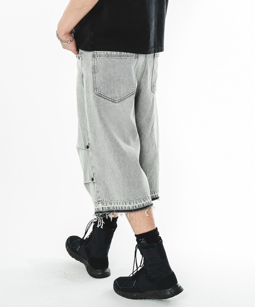SHORT ROUND(ショートラウンド)の「SHORT ROUND/【26年春夏新作】パラシュートハトメショーツ(デニムパンツ・メンズ・ブラック系3/その他1/グレー・MEDIUM/LARGE)」の19枚目の写真