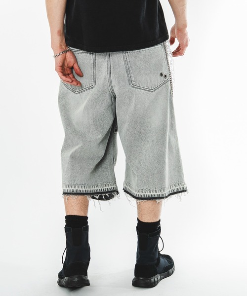 SHORT ROUND(ショートラウンド)の「SHORT ROUND/【26年春夏新作】パラシュートハトメショーツ(デニムパンツ・メンズ・ブラック系3/その他1/グレー・MEDIUM/LARGE)」の20枚目の写真