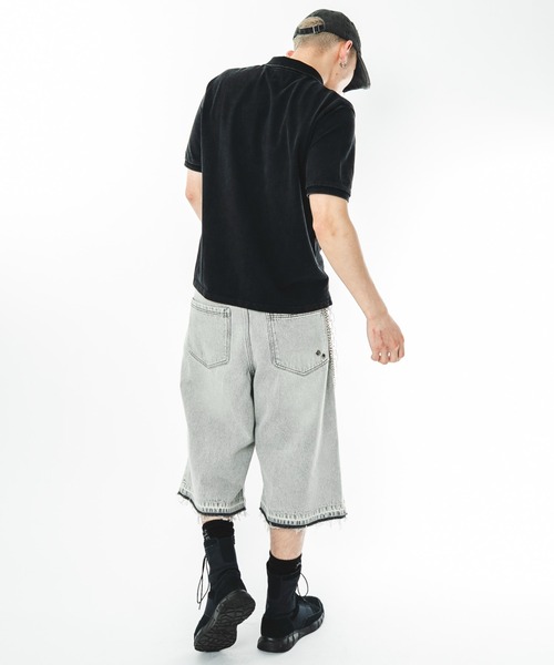 SHORT ROUND(ショートラウンド)の「SHORT ROUND/【26年春夏新作】パラシュートハトメショーツ(デニムパンツ・メンズ・ブラック系3/その他1/グレー・MEDIUM/LARGE)」の22枚目の写真