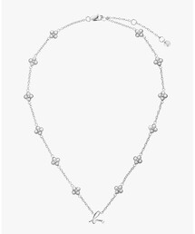 agnes b. | "b."ロゴ フラワーモチーフ パール ネックレス "Double bloom"(ネックレス)