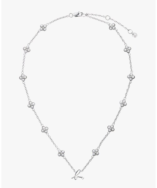 agnes b.(アニエスベー)の「"b."ロゴ フラワーモチーフ パール ネックレス "Double bloom"(ネックレス・レディース・シルバー・FREE)」の1枚目の写真