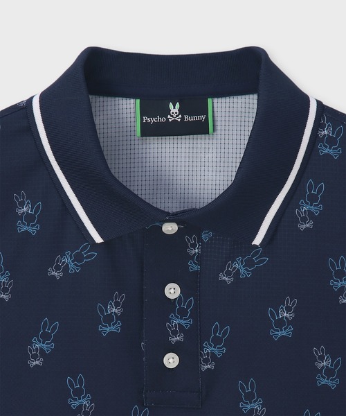 Psycho Bunny（サイコバニー）の「[GOLF] DotAir アウトライン2BUNNY 総柄ポロシャツ（ポロシャツ・メンズ・ネイビー/ホワイト/ブラック・MEDIUM/LARGE/X-LARGE）」の5枚目の写真