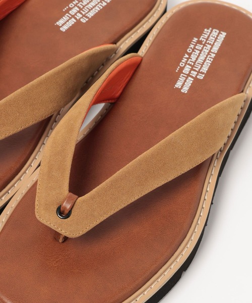 niko and...(ニコアンド)の「フェイクレザー配色トングサンダル(サンダル・メンズ・ブラック/ブラウン・MEDIUM/LARGE)」の16枚目の写真