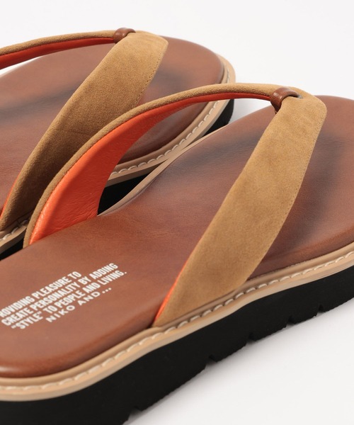 niko and...(ニコアンド)の「フェイクレザー配色トングサンダル(サンダル・メンズ・ブラック/ブラウン・MEDIUM/LARGE)」の18枚目の写真