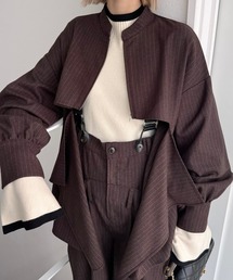 CFT.（シフト）の「ストライプバックドレープジップジャケット（その他アウター）」