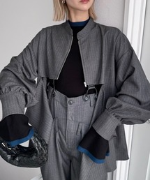 CFT.（シフト）の「ストライプバックドレープジップジャケット（その他アウター）」