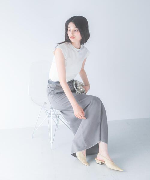 URBAN RESEARCH ROSSO WOMEN(アーバンリサーチ ロッソ)の「クールタッチスーピマコットンフレンチTシャツ(Tシャツ/カットソー・レディース・レッド/ブラウン/ブラック/オフホワイト・FREE)」の5枚目の写真