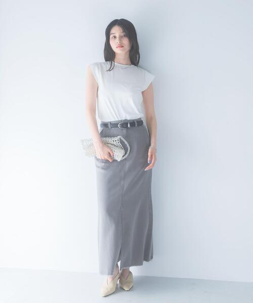 URBAN RESEARCH ROSSO WOMEN(アーバンリサーチ ロッソ)の「クールタッチスーピマコットンフレンチTシャツ(Tシャツ/カットソー・レディース・レッド/ブラウン/ブラック/オフホワイト・FREE)」の8枚目の写真