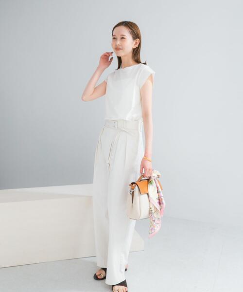 URBAN RESEARCH ROSSO WOMEN(アーバンリサーチ ロッソ)の「クールタッチスーピマコットンフレンチTシャツ(Tシャツ/カットソー・レディース・レッド/ブラウン/ブラック/オフホワイト・FREE)」の10枚目の写真