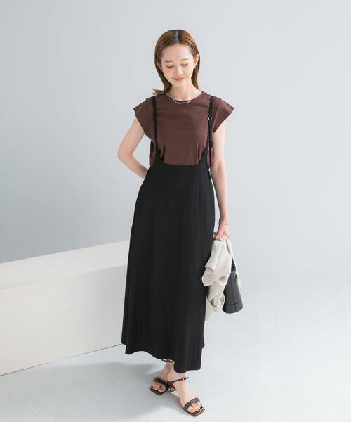 URBAN RESEARCH ROSSO WOMEN(アーバンリサーチ ロッソ)の「クールタッチスーピマコットンフレンチTシャツ(Tシャツ/カットソー・レディース・レッド/ブラウン/ブラック/オフホワイト・FREE)」の21枚目の写真