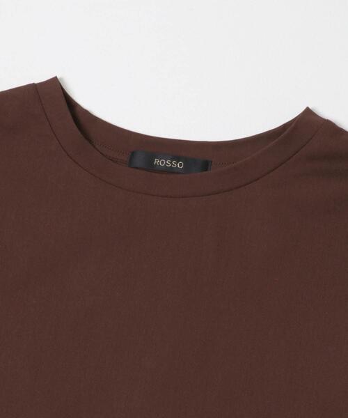 URBAN RESEARCH ROSSO WOMEN（アーバンリサーチ　ロッソ）の「クールタッチスーピマコットンフレンチTシャツ（Tシャツ/カットソー・レディース・レッド/ブラウン/ブラック/オフホワイト・FREE）」の8枚目の写真