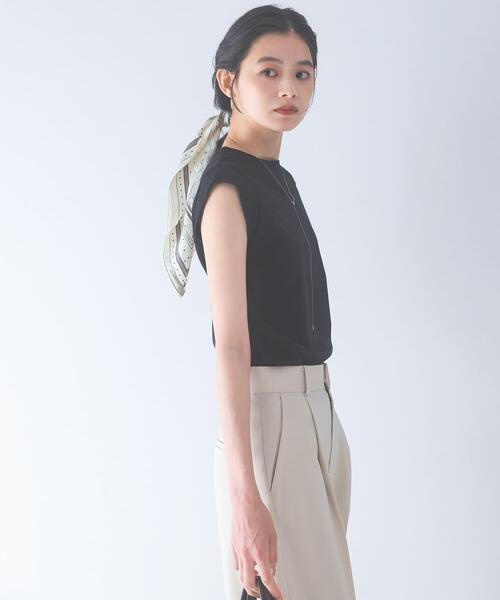 URBAN RESEARCH ROSSO WOMEN（アーバンリサーチ　ロッソ）の「クールタッチスーピマコットンフレンチTシャツ（Tシャツ/カットソー・レディース・レッド/ブラウン/ブラック/オフホワイト・FREE）」の10枚目の写真