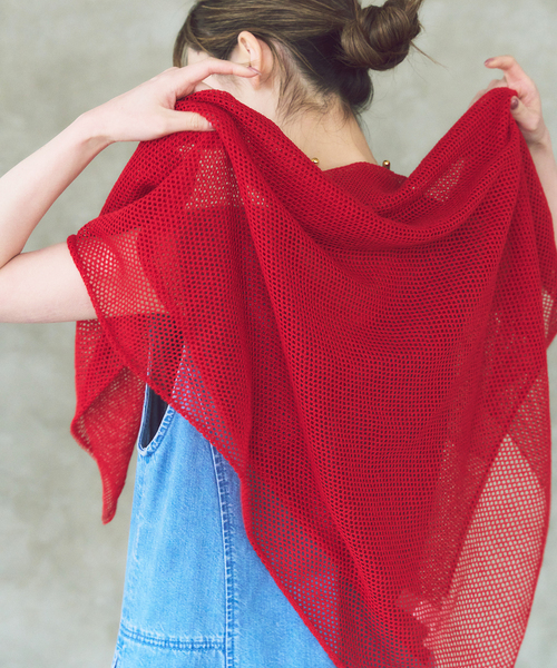 THROW/スロー Linen Cross Mesh Scarf（ストール/ショール）｜THROW