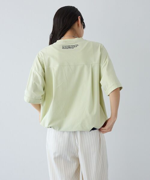 CRAFT STANDARD BOUTIQUE（クラフトスタンダードブティック）の「接触冷感 バイカラーヘムプルオーバー（Tシャツ/カットソー・レディース・グレー/オフホワイト/ライトグリーン/ネイビー・FREE）」の11枚目の写真