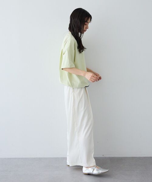 CRAFT STANDARD BOUTIQUE（クラフトスタンダードブティック）の「接触冷感 バイカラーヘムプルオーバー（Tシャツ/カットソー・レディース・グレー/オフホワイト/ライトグリーン/ネイビー・FREE）」の15枚目の写真