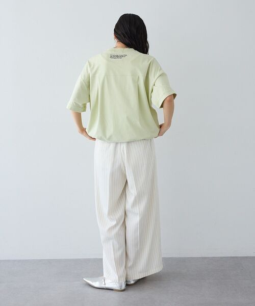 CRAFT STANDARD BOUTIQUE（クラフトスタンダードブティック）の「接触冷感 バイカラーヘムプルオーバー（Tシャツ/カットソー・レディース・グレー/オフホワイト/ライトグリーン/ネイビー・FREE）」の16枚目の写真