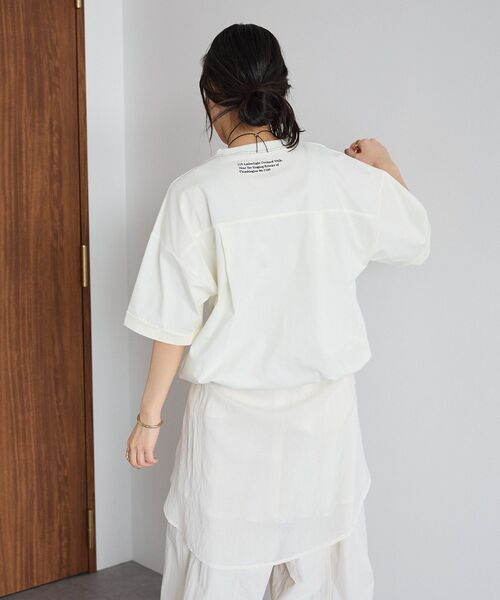 CRAFT STANDARD BOUTIQUE（クラフトスタンダードブティック）の「接触冷感 バイカラーヘムプルオーバー（Tシャツ/カットソー・レディース・グレー/オフホワイト/ライトグリーン/ネイビー・FREE）」の20枚目の写真