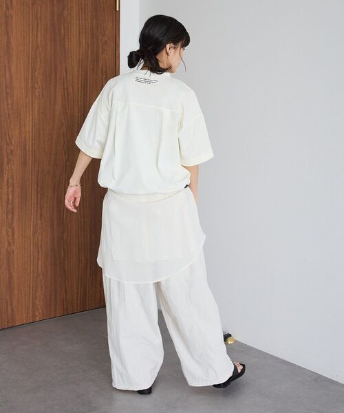 CRAFT STANDARD BOUTIQUE（クラフトスタンダードブティック）の「接触冷感 バイカラーヘムプルオーバー（Tシャツ/カットソー・レディース・グレー/オフホワイト/ライトグリーン/ネイビー・FREE）」の22枚目の写真