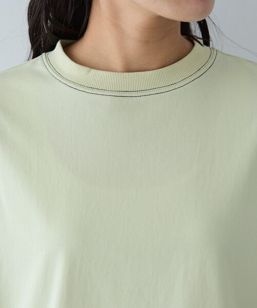 CRAFT STANDARD BOUTIQUE(クラフトスタンダードブティック)の「接触冷感 バイカラーヘムプルオーバー(Tシャツ/カットソー・レディース・グレー/オフホワイト/ライトグリーン/ネイビー・FREE)」の19枚目の写真