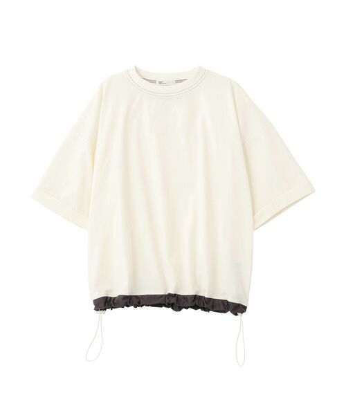 CRAFT STANDARD BOUTIQUE(クラフトスタンダードブティック)の「接触冷感 バイカラーヘムプルオーバー(Tシャツ/カットソー・レディース・グレー/オフホワイト/ライトグリーン/ネイビー・FREE)」の21枚目の写真