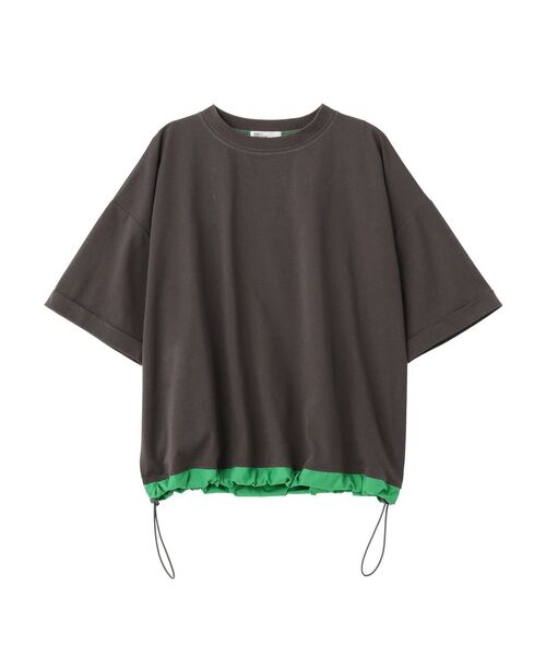 CRAFT STANDARD BOUTIQUE(クラフトスタンダードブティック)の「接触冷感 バイカラーヘムプルオーバー(Tシャツ/カットソー・レディース・グレー/オフホワイト/ライトグリーン/ネイビー・FREE)」の22枚目の写真