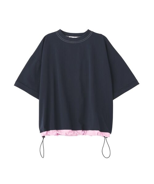 CRAFT STANDARD BOUTIQUE（クラフトスタンダードブティック）の「接触冷感 バイカラーヘムプルオーバー（Tシャツ/カットソー・レディース・グレー/オフホワイト/ライトグリーン/ネイビー・FREE）」の5枚目の写真