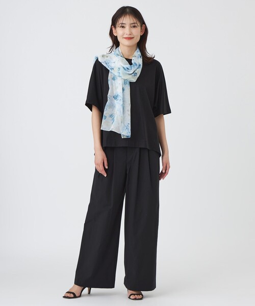 TRANS WORK(トランスワーク)の「【L】【ウォッシャブル】コットンスムースカットソー(Tシャツ/カットソー・レディース・レッド/ブラック/ホワイト・44)」の6枚目の写真