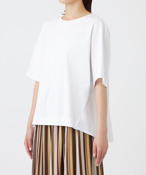 TRANS WORK(トランスワーク)の「【L】【ウォッシャブル】コットンスムースカットソー(Tシャツ/カットソー・レディース・レッド/ブラック/ホワイト・44)」の9枚目の写真