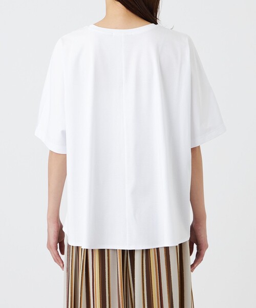 TRANS WORK(トランスワーク)の「【L】【ウォッシャブル】コットンスムースカットソー(Tシャツ/カットソー・レディース・レッド/ブラック/ホワイト・44)」の10枚目の写真