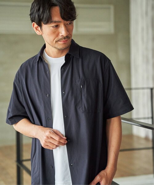 ikka(イッカ)の「【接触冷感】GOKU楽 AIR冷感シャツ【セットアップ対応】(シャツ/ブラウス・メンズ・ブラック/ネイビー/グレー/ライトグレー/ベージュ・XL/L/M/S)」の9枚目の写真
