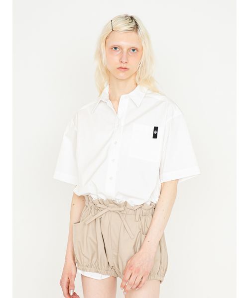 SORIN(ソリン )の「Shirt Docking Rompers/シャツドッキングジャンプスーツ(つなぎ/オールインワン・レディース・サックスブルー/ストライプ/ホワイト・38)」の2枚目の写真
