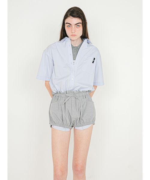 SORIN(ソリン )の「Shirt Docking Rompers/シャツドッキングジャンプスーツ(つなぎ/オールインワン・レディース・サックスブルー/ストライプ/ホワイト・38)」の5枚目の写真