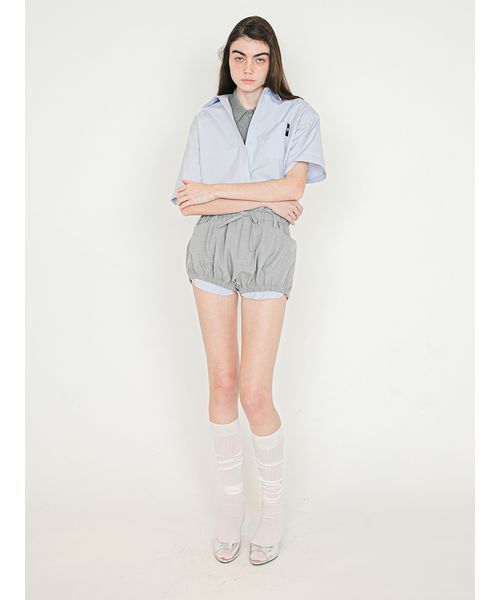 SORIN(ソリン )の「Shirt Docking Rompers/シャツドッキングジャンプスーツ(つなぎ/オールインワン・レディース・サックスブルー/ストライプ/ホワイト・38)」の13枚目の写真