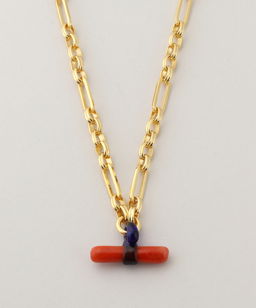 JOURNAL STANDARD(ジャーナルスタンダード)の「【SANDRALEXANDRA/サンドラアレキサンドラ】 T-BAR GLASS MIXED CHAIN N(ネックレス・レディース・ピンク・FREE)」の1枚目の写真