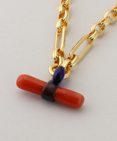 JOURNAL STANDARD(ジャーナルスタンダード)の「【SANDRALEXANDRA/サンドラアレキサンドラ】 T-BAR GLASS MIXED CHAIN N(ネックレス・レディース・ピンク・FREE)」の4枚目の写真