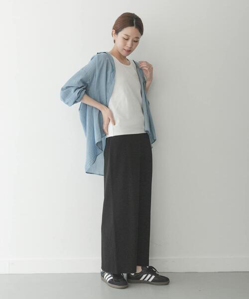 URBAN RESEARCH Sonny Label（アーバンリサーチサニーレーベル）の「『UR TECH ひやサラクール』ベーシックフライスタンクトップ（タンクトップ・レディース・ブラック/オフホワイト/チャコールグレー/ブラウン・FREE）」の11枚目の写真