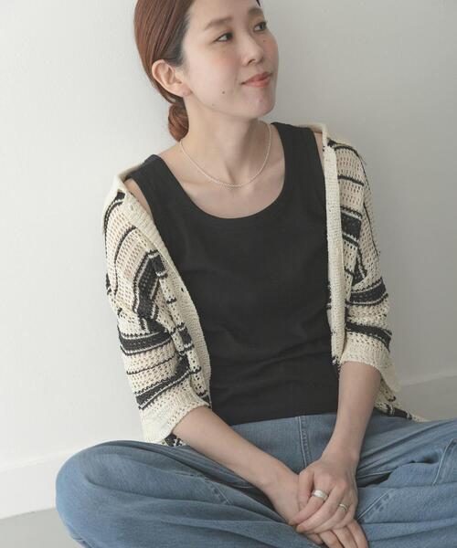 URBAN RESEARCH Sonny Label（アーバンリサーチサニーレーベル）の「『UR TECH ひやサラクール』ベーシックフライスタンクトップ（タンクトップ・レディース・ブラック/オフホワイト/チャコールグレー/ブラウン・FREE）」の14枚目の写真