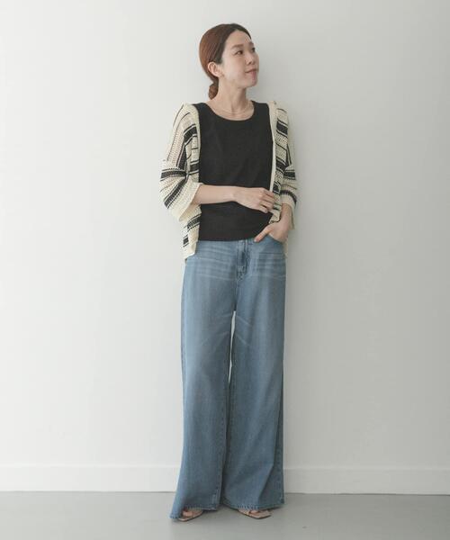 URBAN RESEARCH Sonny Label（アーバンリサーチサニーレーベル）の「『UR TECH ひやサラクール』ベーシックフライスタンクトップ（タンクトップ・レディース・ブラック/オフホワイト/チャコールグレー/ブラウン・FREE）」の15枚目の写真