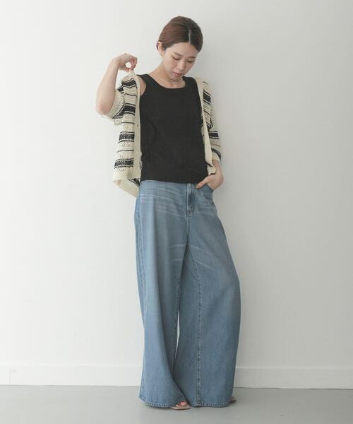 URBAN RESEARCH Sonny Label（アーバンリサーチサニーレーベル）の「『UR TECH ひやサラクール』ベーシックフライスタンクトップ（タンクトップ・レディース・ブラック/オフホワイト/チャコールグレー/ブラウン・FREE）」の16枚目の写真
