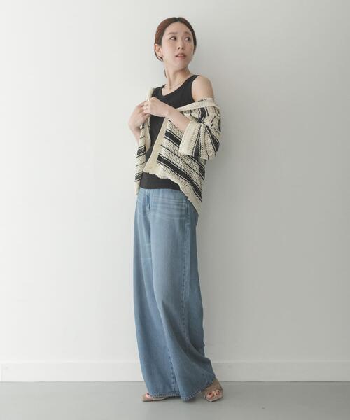 URBAN RESEARCH Sonny Label（アーバンリサーチサニーレーベル）の「『UR TECH ひやサラクール』ベーシックフライスタンクトップ（タンクトップ・レディース・ブラック/オフホワイト/チャコールグレー/ブラウン・FREE）」の17枚目の写真